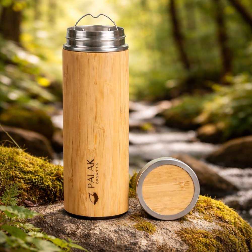 Millet Mania Bamboo Steel Water Bottle