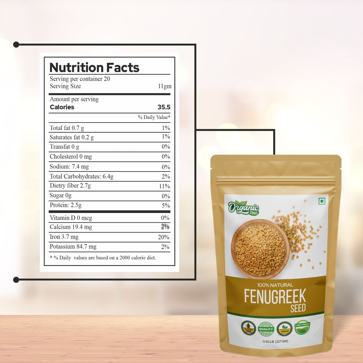 Organic Zing Fenugreek Seeds