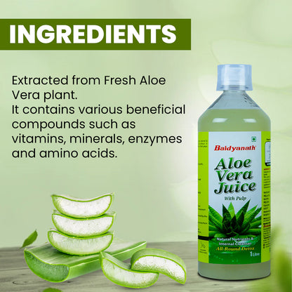 ingredients for Baidyanath Aloevera Juice