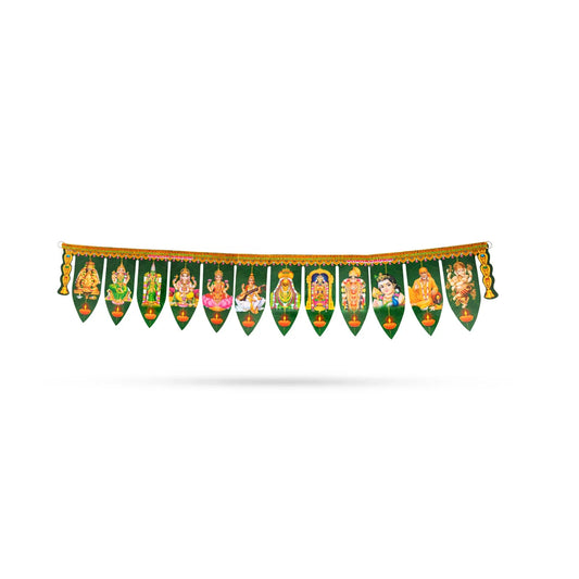 Giri Thoranam | Plastic Bandhanwar/|Green Leaf Toran For Door Decor - PUSHMYCART