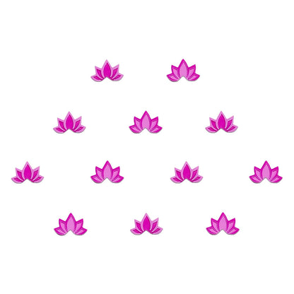 Comet Busters Handcrafted Pink Lotus Bindis 5 mm