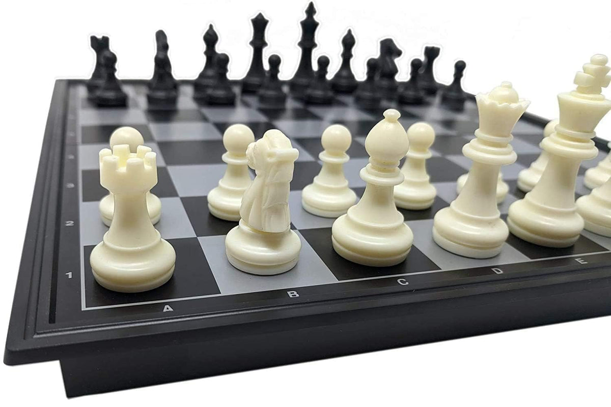 Magnetic Folding Chess Board Set 10 Inch Travel Friendly Black