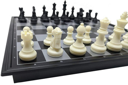 Magnetic Folding Chess Board Set 10 Inch Travel Friendly Black