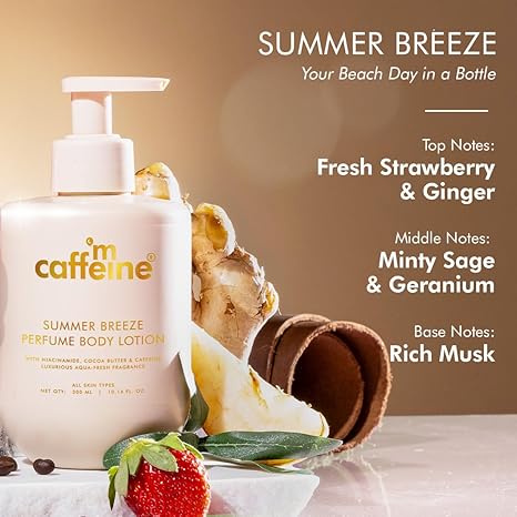 mCaffeine Summer Breeze Perfume Body Lotion - PUSHMYCART