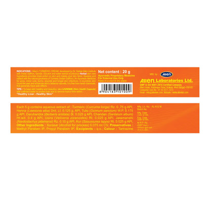 Allen's Turmeric Cream 20g Pack of 3