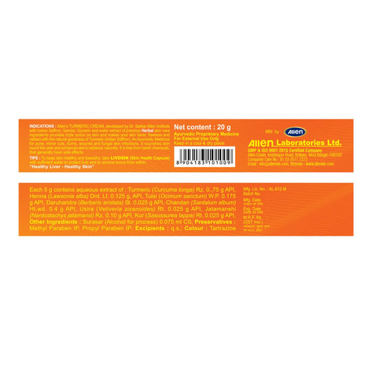 Allen's Turmeric Cream 20g Pack of 3