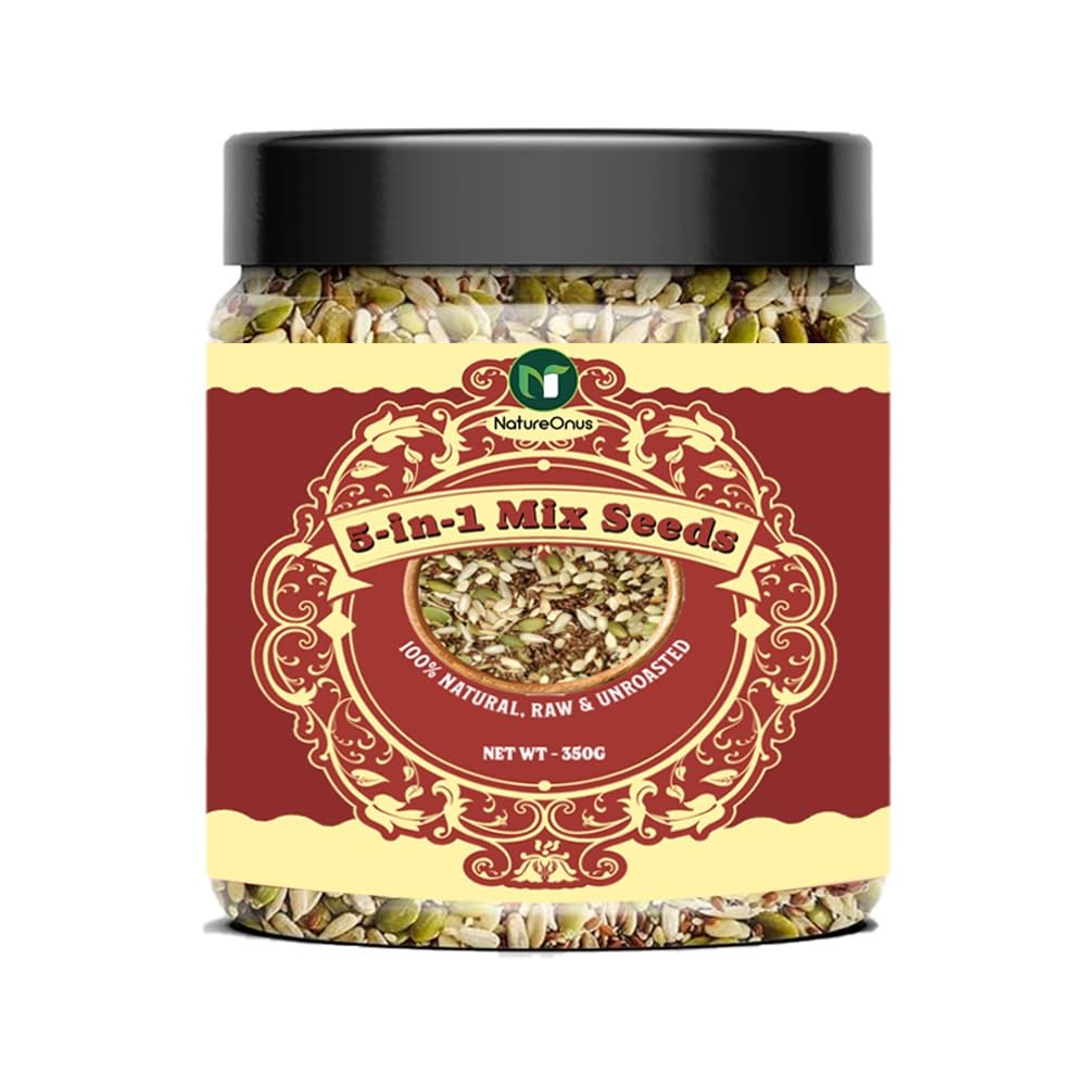 NATUREONUS 5 in 1 Raw Seeds Mix