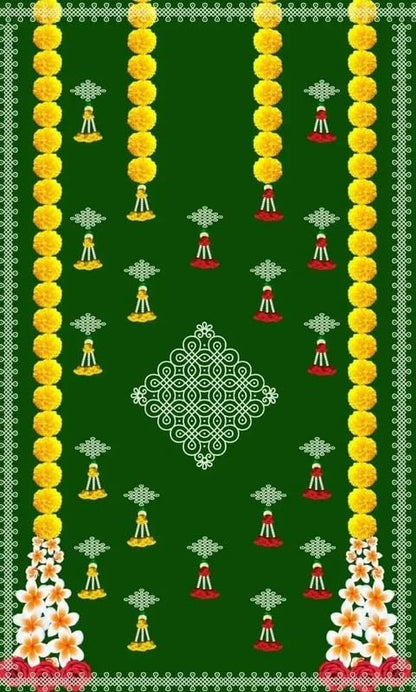 Backdrop Cloth Pooja Decoration Traditional
