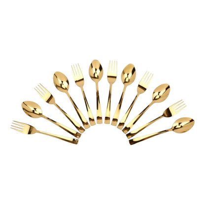 ROSTON Cutlery Set | Stainless Steel Gold Premium Spoon Set Luxury Dinning Tabelware