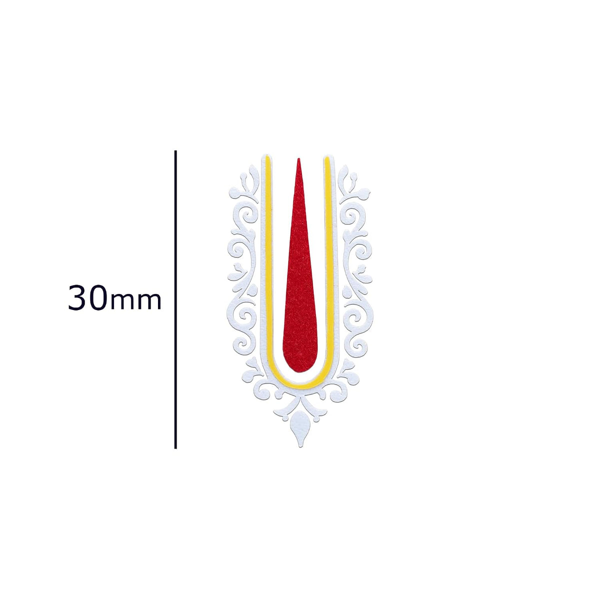 Comet Busters Krishna Vishnu Tilak Bindis 30 mm Vaishnav Namam 3 Bindis