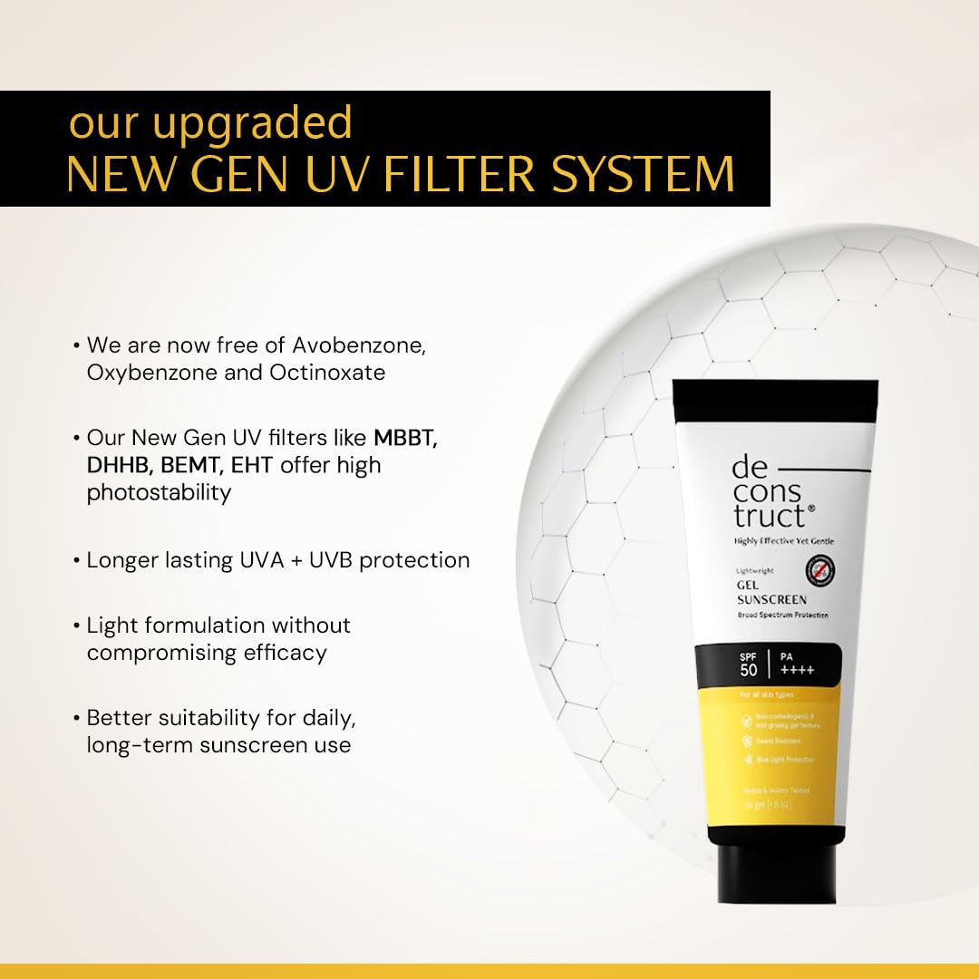 Deconstruct Face Gel Sunscreen SPF 50+ and PA+++