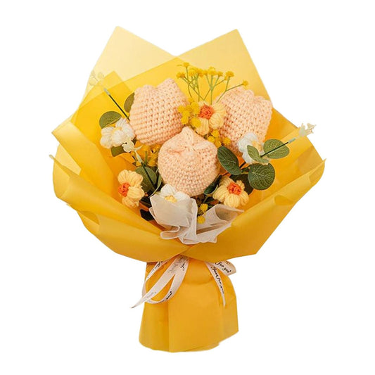 Crochet Flower Bouquet Tulips Artificial Flowers - image 2