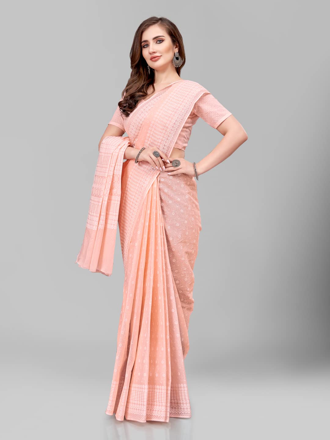 Vasthrlay Beige Traditional Saree for wedding and party wear styling