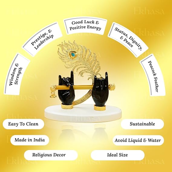 Ekhasa Lord Krishna Hands with Flute Idol (Small Size)