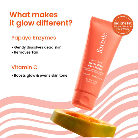 Foxtale Vitamin C Super Glow Face Wash with Papaya enzyme