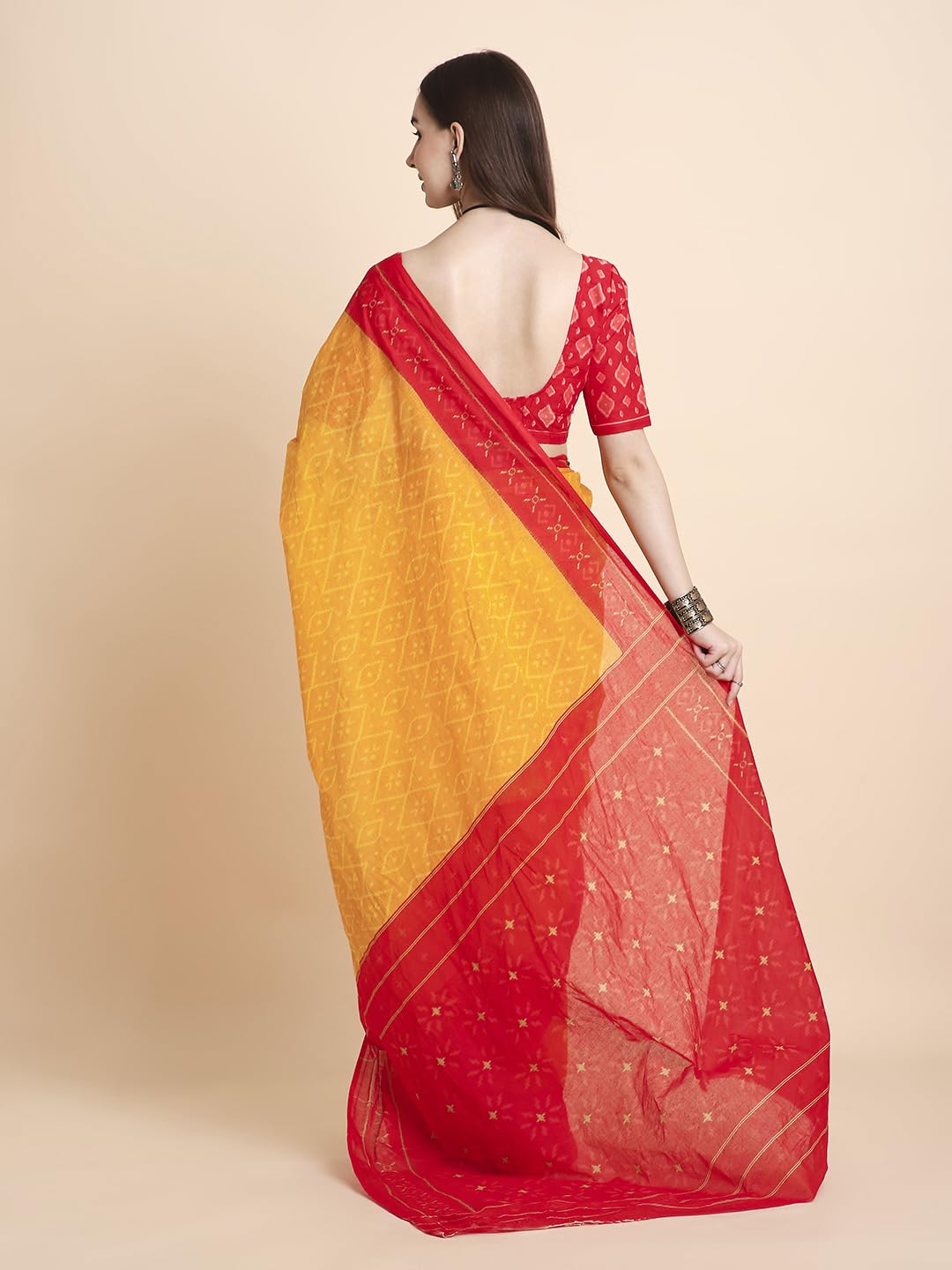 Vasthrlay Blue Saree with elegant cotton and printed styling