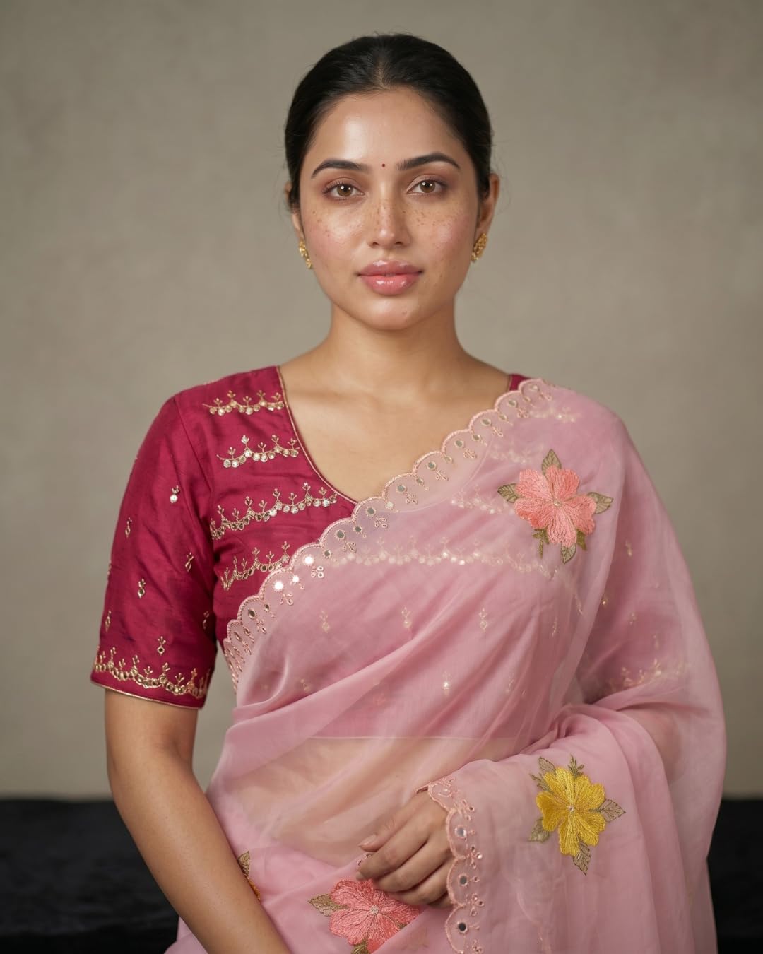 Vasthrlay Classic Embroidered Saree with elegant Ethnic styling
