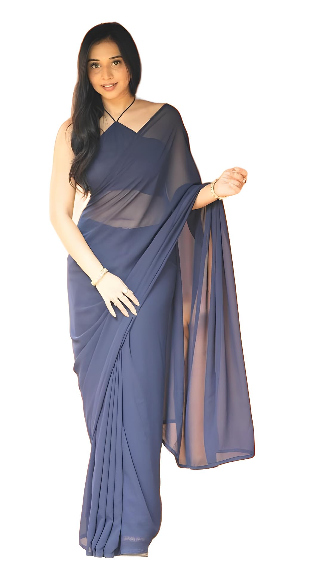 Vasthrlay Red Georgette Traditional Saree for festive ethnic occasions