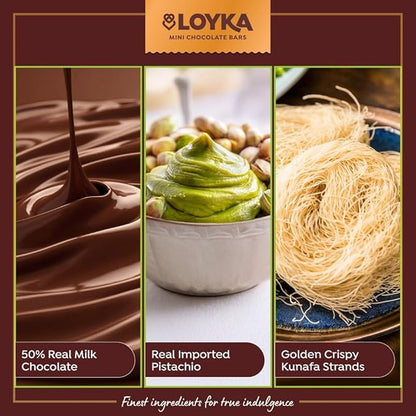 Loyka Dubai Pistachio Kunafa Chocolate Bar