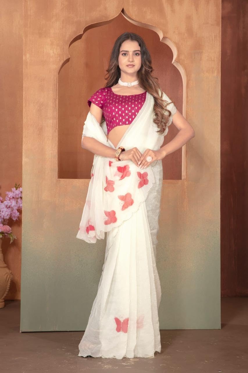 Vasthrlay Ethnic Classic Saree with decorative Embroidery design