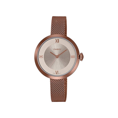 Casio Analog Rose Gold Dial Womens Watch -LTP-E154MR-9ADF(A1854)