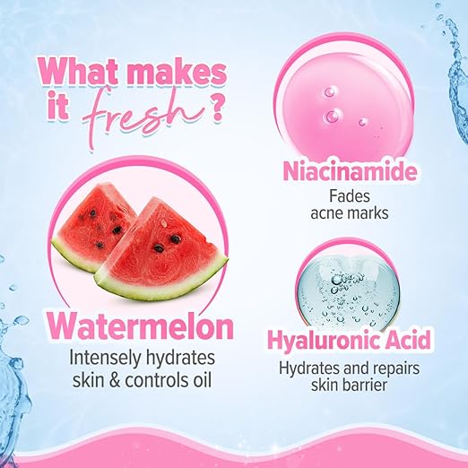 Aqualogica Radiance+ Lush Strobe Cream with Watermelon & Niacinamide for Instant HD Glow 30g