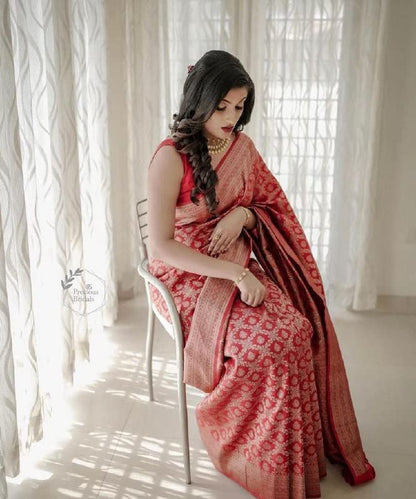 Vasthrlay Banarasi Classic Saree with decorative border design