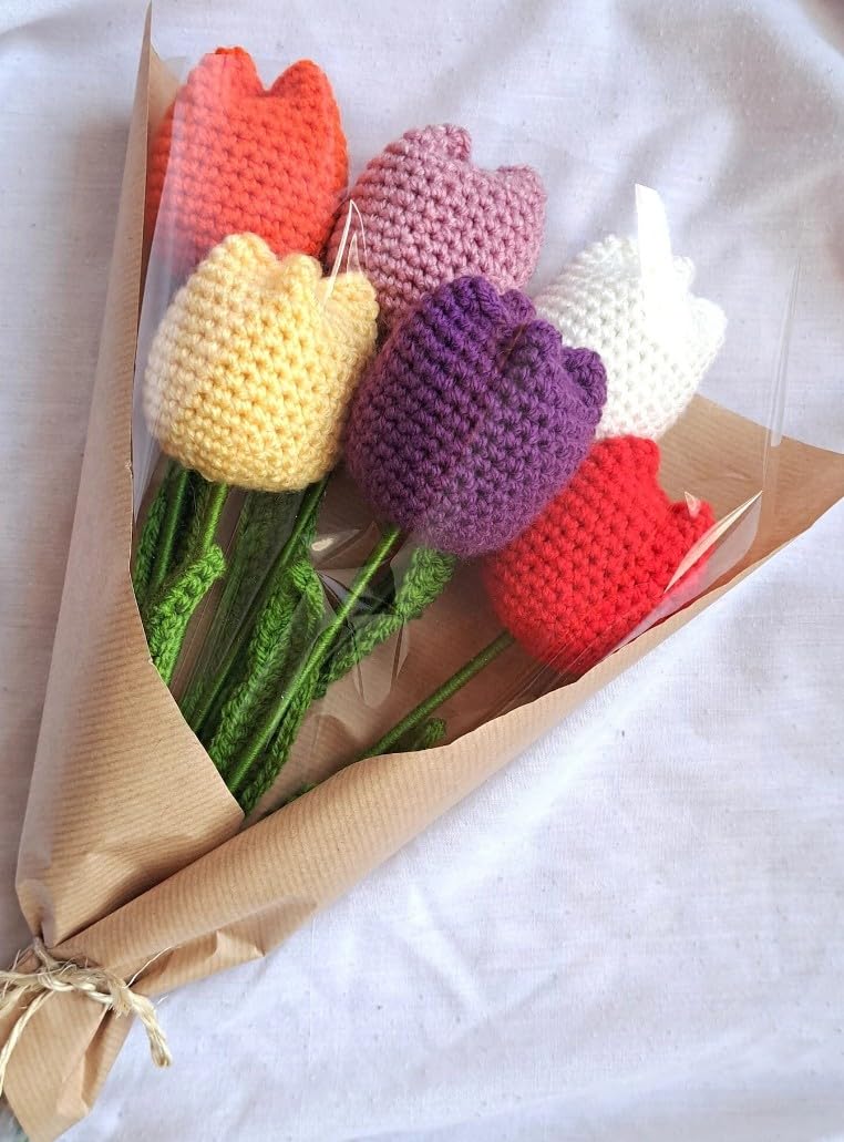 Crochet Tulip Decor, Crochet Flowers, Gift - image 4