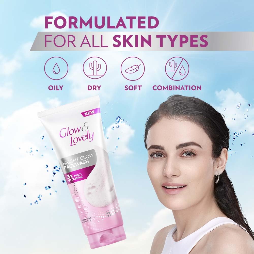 Glow & Lovely Bright Glow Face Wash - PUSHMYCART
