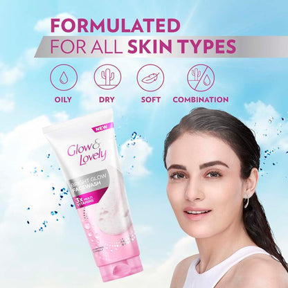 Glow & Lovely Bright Glow Face Wash - PUSHMYCART