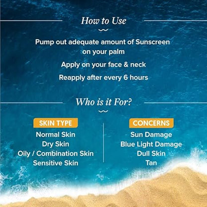 Aqualogica Detan+ Dewy Lightweight Sunscreen with SPF 50+