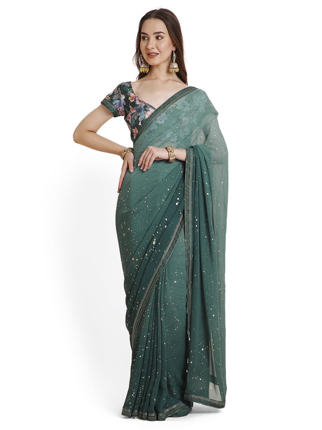 Vasthrlay Classic Georgette Tie Dye Saree for festive ethnic occasions