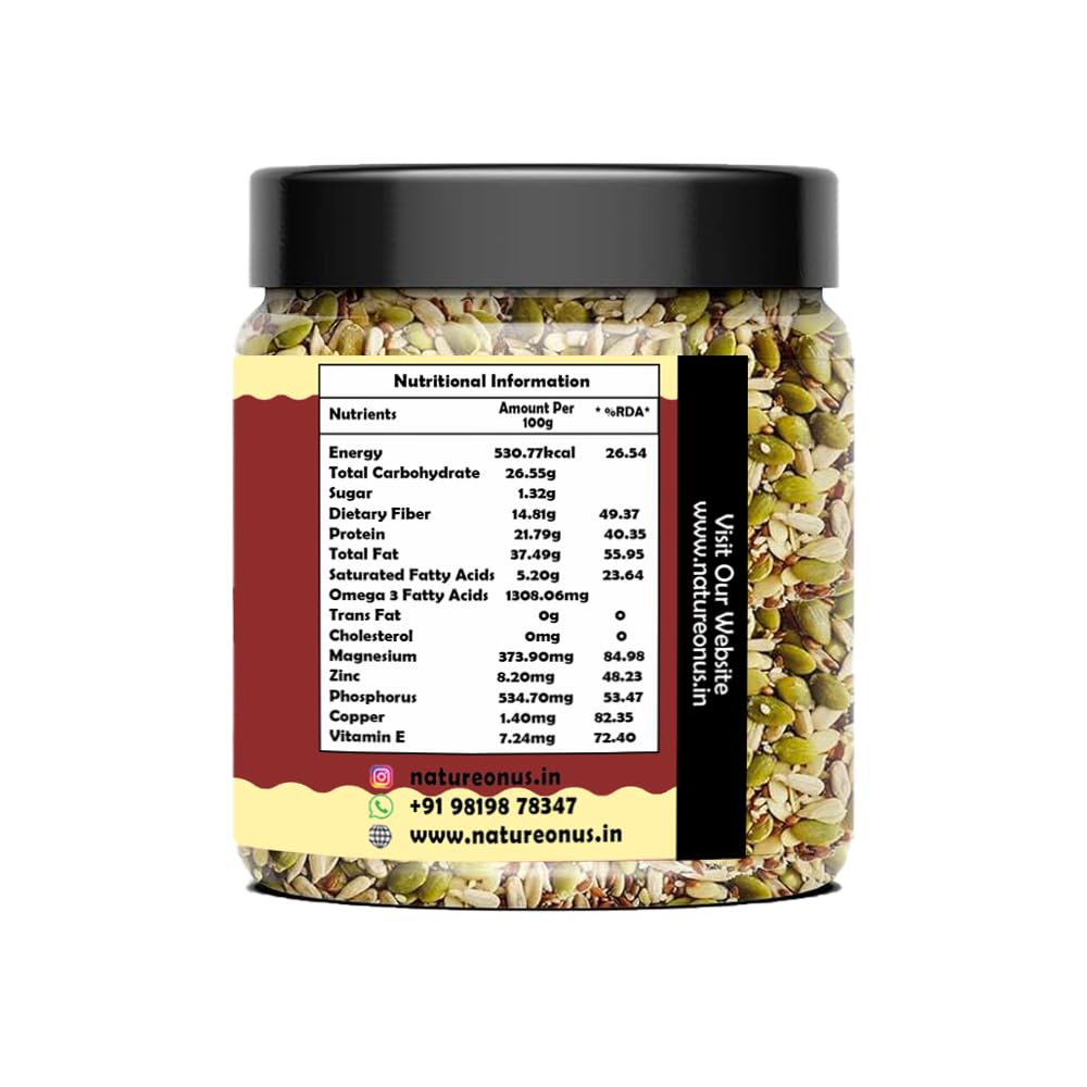 NATUREONUS 5 in 1 Raw Seeds Mix