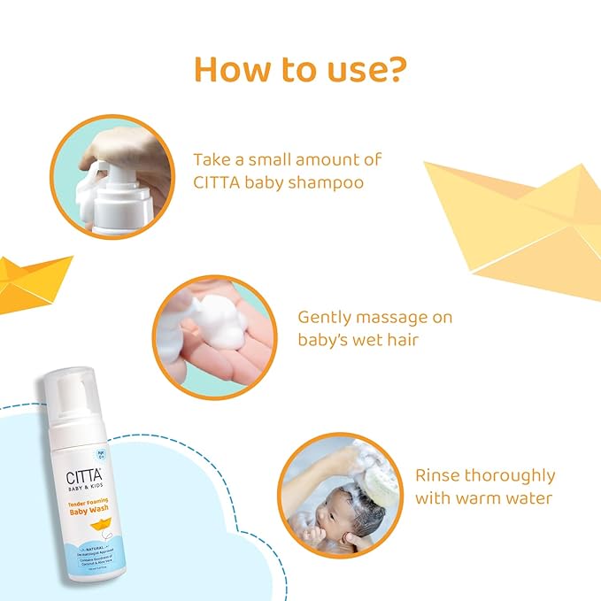 CITTA’s Tender Foaming Baby Wash with Coconut &amp; Aloe vera - PUSHMYCART