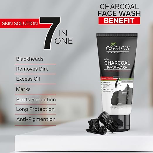 OxyGlow Herbals 7 in one Charcoal Face Wash-100ml