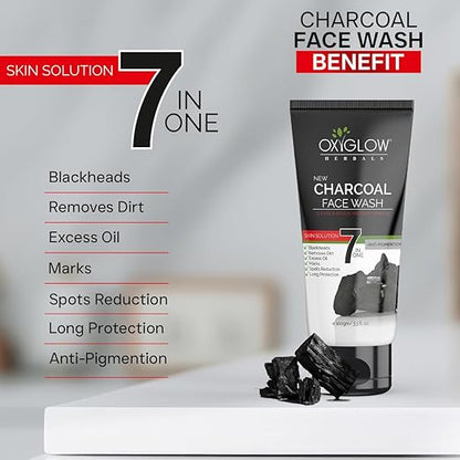OxyGlow Herbals 7 in one Charcoal Face Wash-100ml