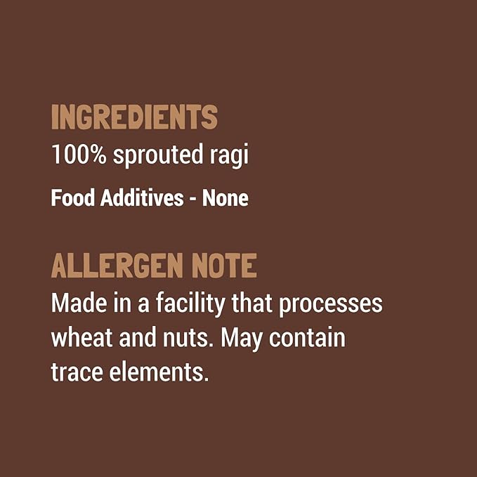 Slurrp Farm No Added Sugar, No Salt, Sprouted Ragi Powder - PUSHMYCART