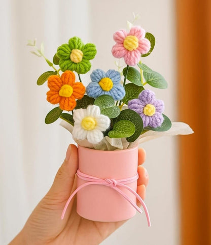 Artificial Crochet Flower Bouquet - image 1