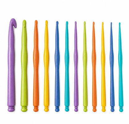 Crochet Hook Set 12 PCS Multicolor Knitting Needles Kit - image 1