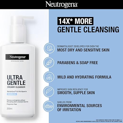 Neutrogena Ultra Gentle Creamy Cleanser - PUSHMYCART