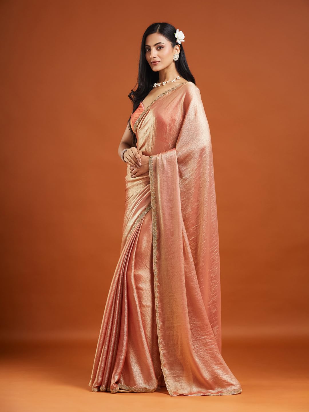 Vasthrlay Embroidery Saree in Red with refined ethnic ethnic appeal
