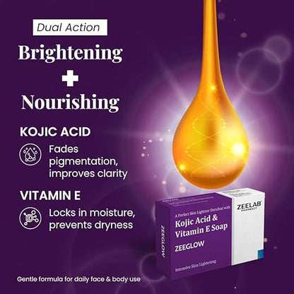 ZEELAB - Zeeglow Kojic Acid & Vitamin E Soap 