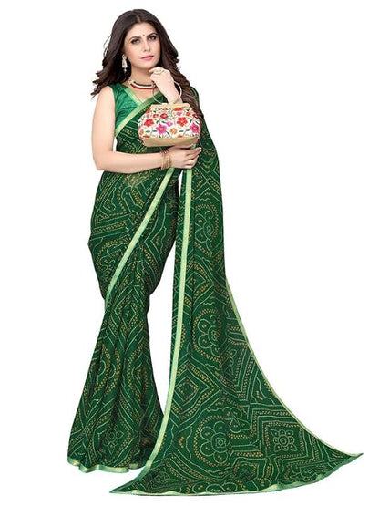 Vasthrlay Bandhani saree design in Red traditional style