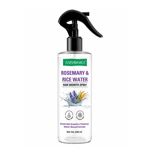 Sarvonika Rosemary Water Spray for Hair Growth & Hair Thickness with Rice Water 200ml