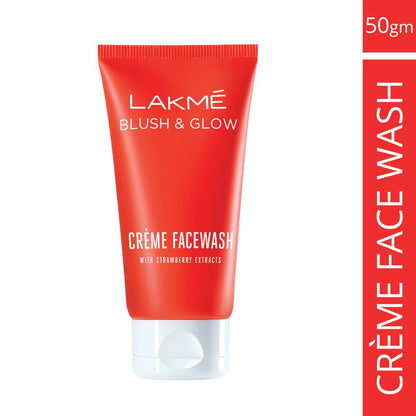Lakme Strawberry Cream Face Wash 50G - PUSHMYCART
