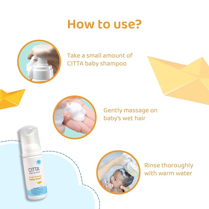 CITTA’s Tender Foaming Baby Wash with Coconut &amp; Aloe vera - PUSHMYCART