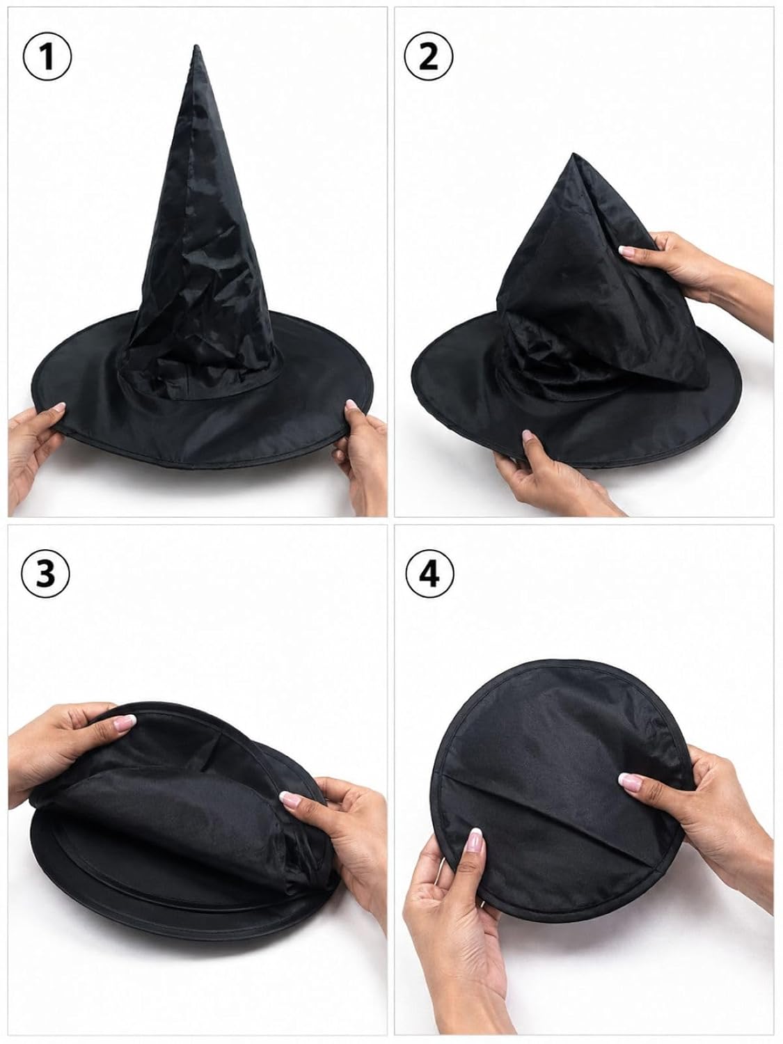 BookMyCostume Adults Black Witch Hat Halloween Costume Accessory