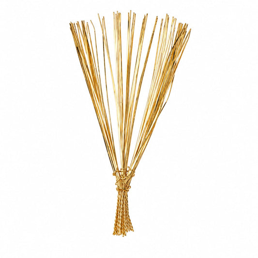Traditional Golden Durva Grass Bunch for Ganpati Decoration - image 1