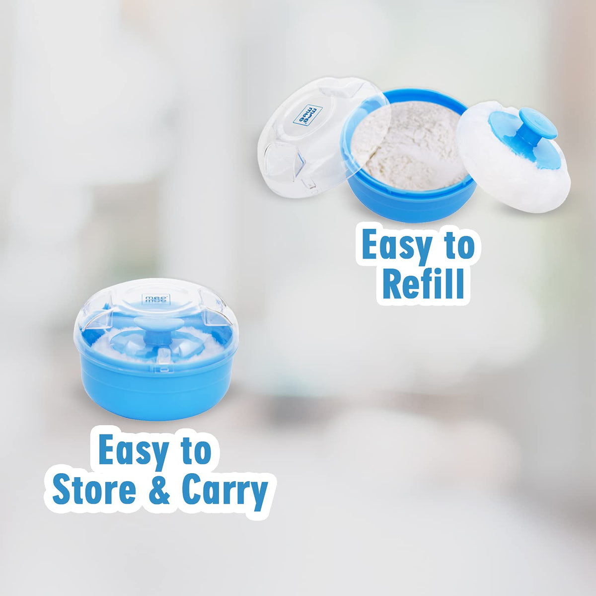 Mee Mee Soft Feel Powder Puff with Box Holder - PUSHMYCART