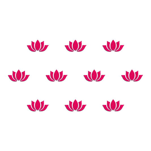 Comet Busters Pink Velvet Lotus Bindis 7 mm 10 Bindis